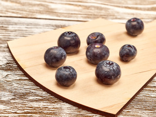 Delicious and juicy blueberries, varieties of emerald