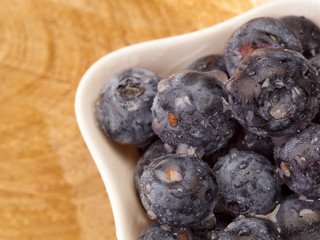 Delicious and juicy blueberries, varieties of emerald