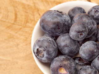 Delicious and juicy blueberries, varieties of emerald
