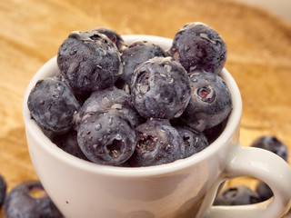 Delicious and juicy blueberries, varieties of emerald