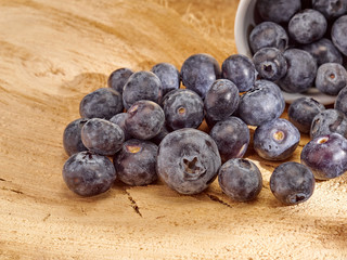 Delicious and juicy blueberries, varieties of emerald