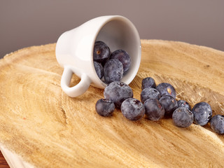 Delicious and juicy blueberries, varieties of emerald