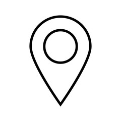 Pin location icon vector in flat style design