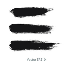 brush strokes watercolor background. Vector black paint