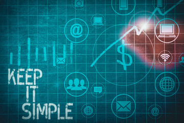 Text sign showing Keep It Simple. Business photo text Easy to toss around Understandable Generic terminology