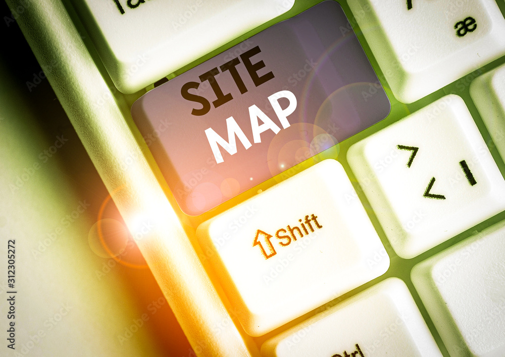 Poster handwriting text writing site map. conceptual photo designed to help both users and search engines n