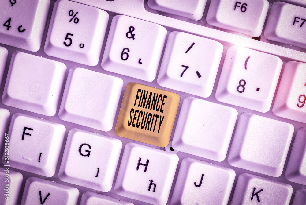 Poster text sign showing finance security. business photo text document that entitles the owner with some r