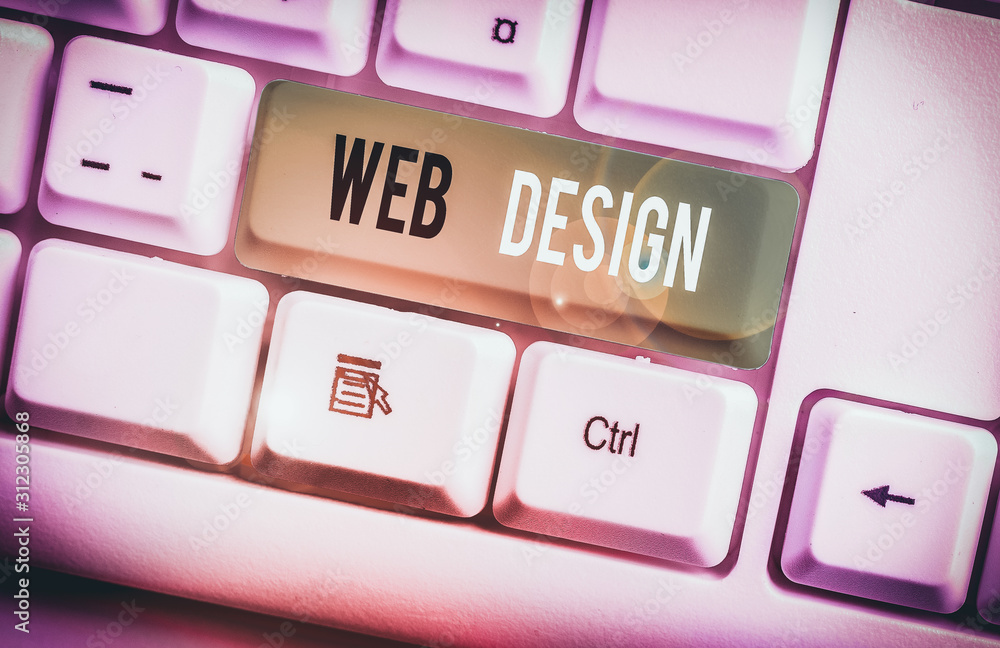 Poster writing note showing web design. business concept for website development designing and process of c