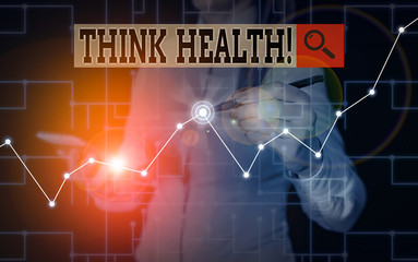 Word writing text Think Health. Business photo showcasing state of complete physical mental and...