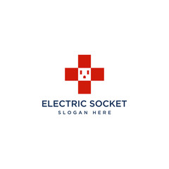 electrical repair logo design, or plus sign with a socket