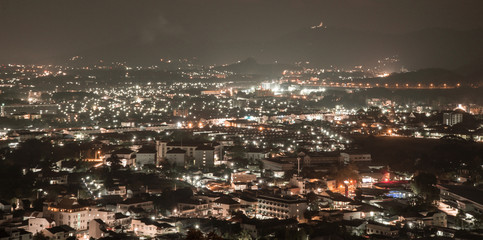 Blurred nihgt light in Phuket Thailand.