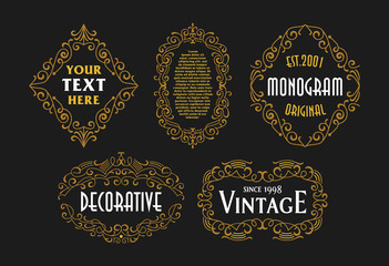 Vintage Swirl Antique Ornament Minimalism Casual Traditional Line Art Stylish Ornament Frame...