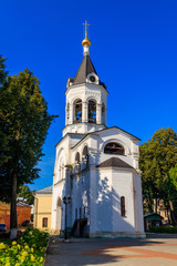 Fototapeta premium Bell tower of Theotokos Nativity Monastery in Vladimir, Russia