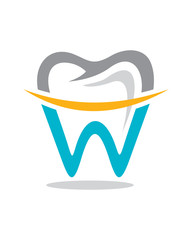 W Orthodontics Logo, W Dental Logo