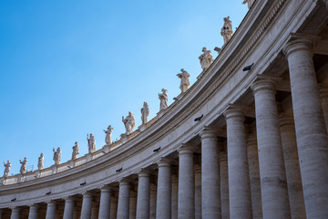Fototapeta na wymiar columns of an old building in Rome, Italy