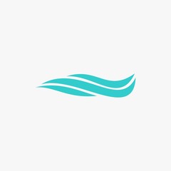 Fototapeta na wymiar Water wave logo design. Sea wave illustration design. Blue wave vector icon.