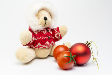 Tomates cherry con motivos navideños