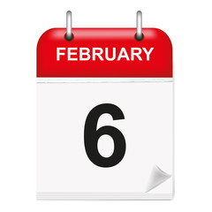 Daily calendar February day 6