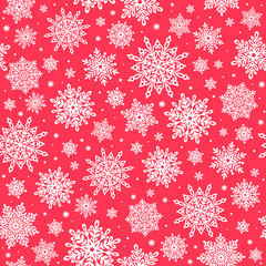 Snowflakes. Snow. Christmas illustrations. Vector seamless christmas pattern. Vector paper art and craft style. Paper cut Happy New Year.
