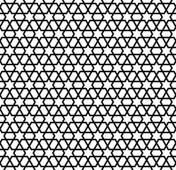 Seamless geometric pattern in black and white geometric lines