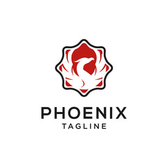 Fototapeta na wymiar Inspiration hexagon logo phoenix logo design