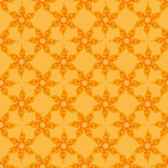 Pattern floreale arancio e giallo