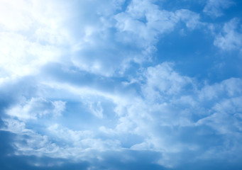 blue sky with beautiful natural white clouds