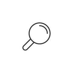 Loupe sign icon in flat style. Magnifier vector illustration on white isolated background. Search business concept.