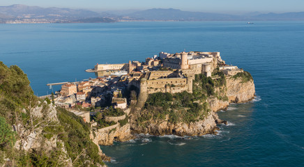 Obraz premium Gaeta, Italy - one of the most spectacular cities along the Tyrrhenian Sea, Gaeta displays an amazing Medieval Old Town, famous of its churches and fortifications