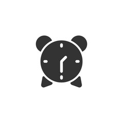 Clock icon in flat style. Watch vector illustration on white isolated background. Timer business concept.