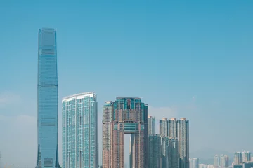 Foto op Plexiglas Modern skyscraper buildings, West Kowloon, HongKong - © hanohiki