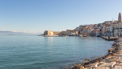 Fototapeta na wymiar Gaeta, Italy - one of the most spectacular cities along the Tyrrhenian Sea, Gaeta displays an amazing Medieval Old Town, famous of its churches and fortifications