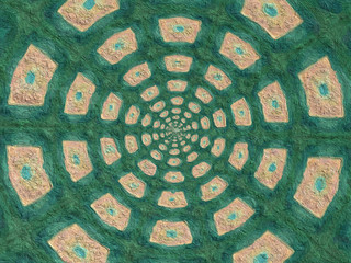 Colorful digital graphic kaleidoscope symmetry mandala style in laser light sunray trial pattern, Tie Dye , spiderweb art abstract background for art projects, banner, business,   card, 3D, template