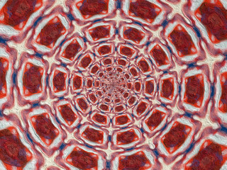 Colorful digital graphic kaleidoscope symmetry mandala style in laser light sunray trial pattern, Tie Dye , spiderweb art abstract background for art projects, banner, business,   card, 3D, template