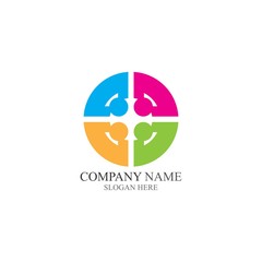 Adoption and community care Logo template vector icon