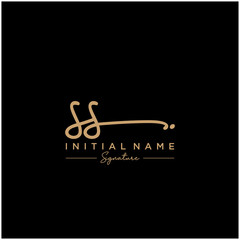 Letter SS Signature Logo Template Vector