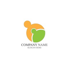 Adoption and community care Logo template vector icon