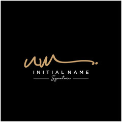 Letter UW Signature Logo Template Vector