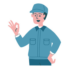 作業服　男性　OK