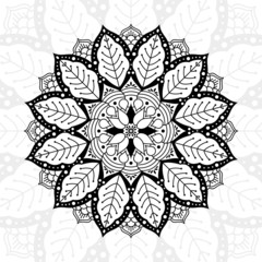 Flower Mandala. Vintage decorative elements. Oriental pattern, vector illustration.