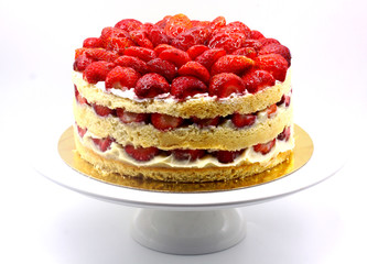 strawberry pie, fresh pastry,  natural