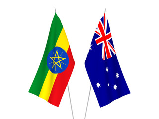 Australia and Ethiopia flags