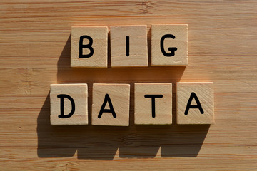 Big Data, business jargon, words on wood