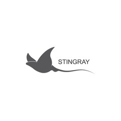 Stingray logo ilustration vector flat design template