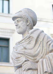 Fototapeta na wymiar Pericles statue at Athens Greece