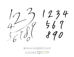 벡터 문자 / 손으로 쓴 글씨체