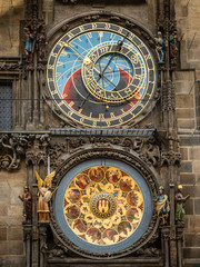 Astronomical clock on old town hall of Prague