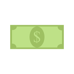 Dollar banknote cartoon isolated