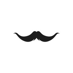 Obraz premium Moustache logo template vector