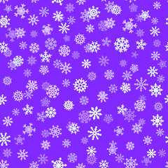 Snowflall seamless pattern. vector background